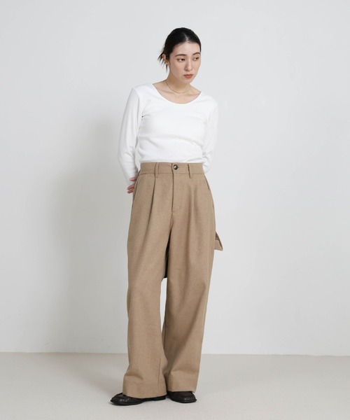 select MOCA(セレクトモカ)の「【新サイズ追加】ウールタッチペインターパンツ(その他パンツ・レディース・ベージュ/ブラック/チャコールグレー/ブラウン・MEDIUM/LARGE/SMALL/LT)」の20枚目の写真