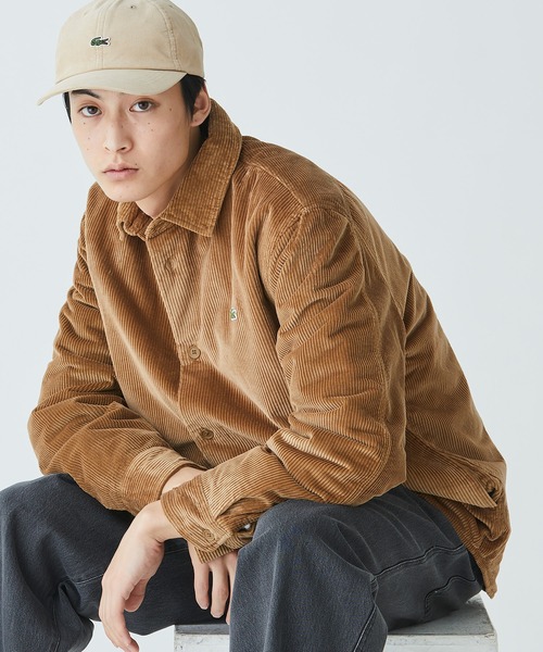 LACOSTE（ラコステ）の「裏地キルティング インサレーションコーデュロイシャツジャケット（シャツ/ブラウス・メンズ・ブラック/ブラウン/オフホワイト・38/40/39/41）」の3枚目の写真
