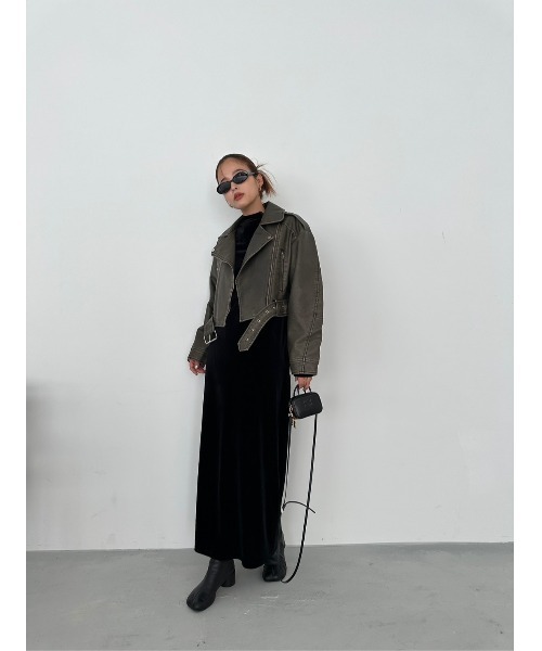 TRUNC（トランクエイティーエイト）の「Vintagelike Biker Jacket（ライダースジャケット・レディース・ブラウン・FREE）」の10枚目の写真