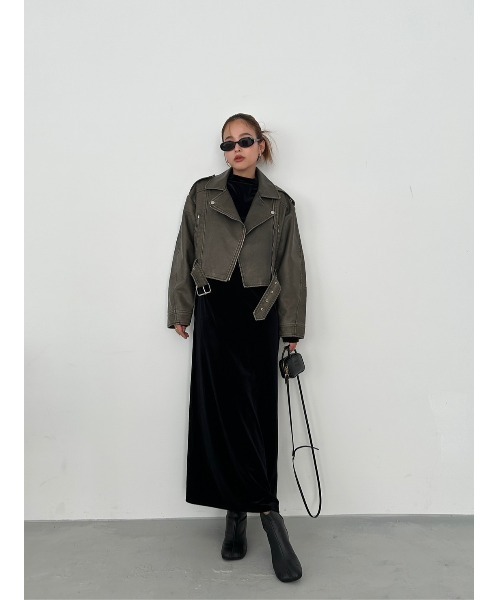 TRUNC（トランクエイティーエイト）の「Vintagelike Biker Jacket（ライダースジャケット・レディース・ブラウン・FREE）」の11枚目の写真