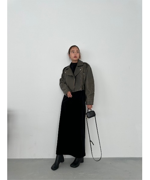 TRUNC（トランクエイティーエイト）の「Vintagelike Biker Jacket（ライダースジャケット・レディース・ブラウン・FREE）」の13枚目の写真