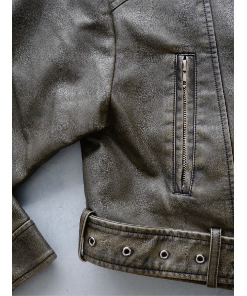 TRUNC（トランクエイティーエイト）の「Vintagelike Biker Jacket（ライダースジャケット・レディース・ブラウン・FREE）」の16枚目の写真