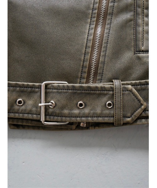 TRUNC（トランクエイティーエイト）の「Vintagelike Biker Jacket（ライダースジャケット・レディース・ブラウン・FREE）」の17枚目の写真