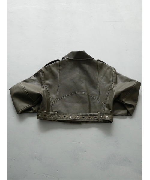 TRUNC（トランクエイティーエイト）の「Vintagelike Biker Jacket（ライダースジャケット・レディース・ブラウン・FREE）」の20枚目の写真