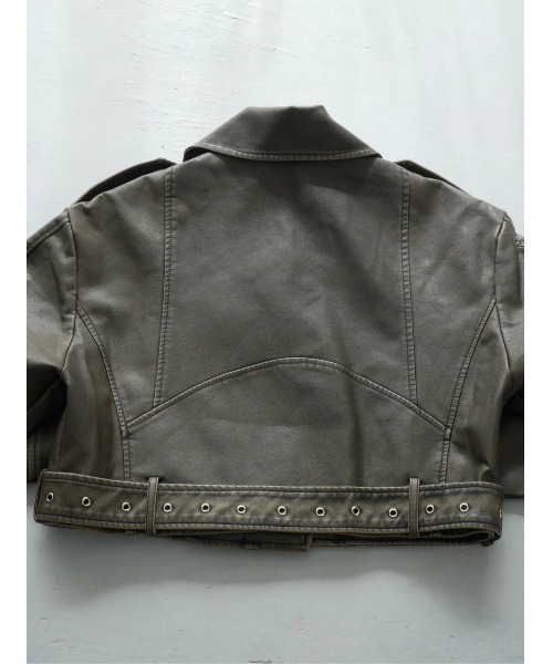 TRUNC（トランクエイティーエイト）の「Vintagelike Biker Jacket（ライダースジャケット・レディース・ブラウン・FREE）」の21枚目の写真
