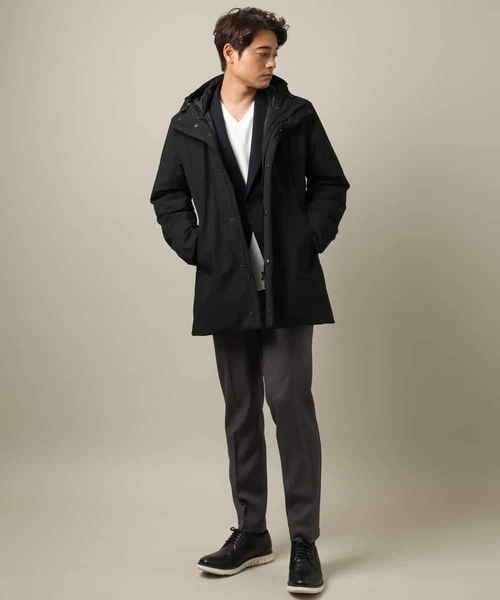 a.v.v（アーヴェヴェ）の「【ジャケイン可/細見え】モール幾何柄Ｖネックプルオーバー（Tシャツ/カットソー・メンズ・ブラック/ホワイト/ライトグレー・44/46/48/50/52）」の10枚目の写真