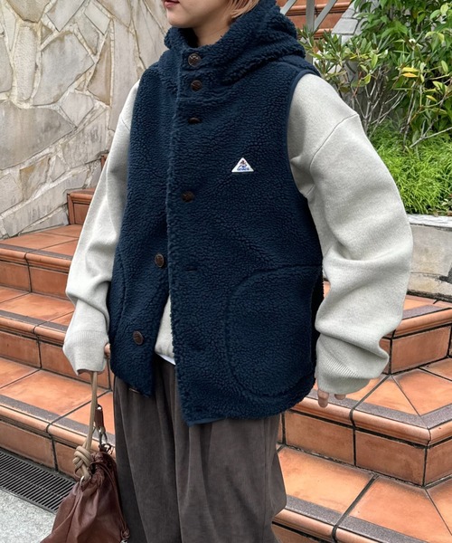 GEVACO(ゲバコ)の「【GEVACO】ボアベスト(ベスト・メンズ・ネイビー/ベージュ系その他/ミント・LARGE/SMALL/MEDIUM)」の4枚目の写真