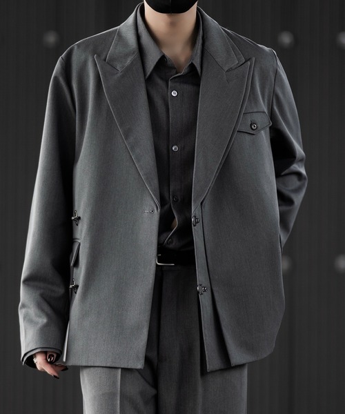 【CLEL】プライムTRダブルラペルテーラードジャケット　チャコールグレー　L 88468837b_10071_d_500.jpg