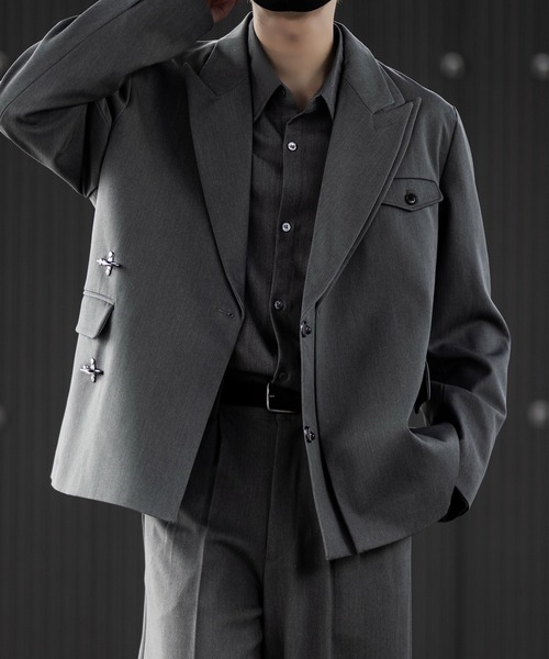 CLEL プライムTR ダブルラペルテーラードジャケット S チャコールグレー CLEL】Prime TR Double Lapel Tailored Jacket / プライムTR