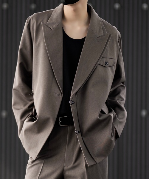 CLEL Prime TR ダブルラペルテーラードジャケット　セットアップ セール】【CLEL】Prime TR Double Lapel Tailored Jacket