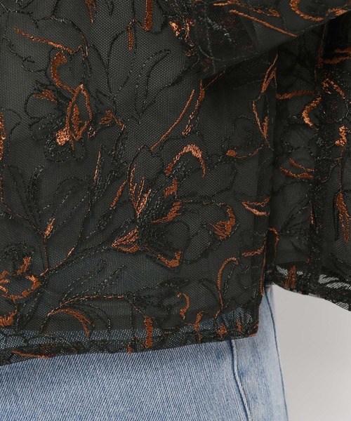 mysty woman（ミスティウーマン）の「袖フレアチュール刺繍ブラウス　251623（シャツ/ブラウス・レディース・アイボリー/ブラック/ピンクベージュ・FREE）」の15枚目の写真