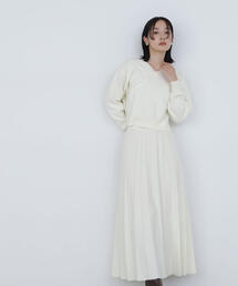 NATURAL BEAUTY BASIC | ◇プリーツニットセットアップ(ワンピース)