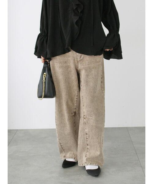 Lugnoncure（ルノンキュール）の「バレルレッグバギーデニムパンツ（その他パンツ・レディース・ブラック/ブルー/ベージュ・M/L）」の6枚目の写真