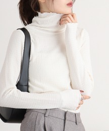 カットシャーリングメローハイネックT