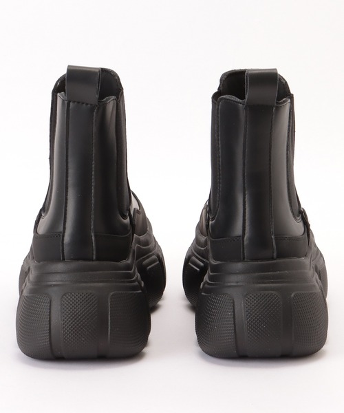 セール】レザー調 サイドゴア 厚底 ショート ブーツ（ブーツ）｜Lace