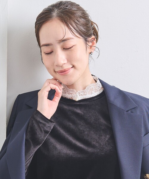 IRIS47（イリスフォーセブン）の「【別注】＜IRIS 47＞レースカラー/付け襟（付け襟・レディース・ブラック/ホワイト・FREE）」の7枚目の写真