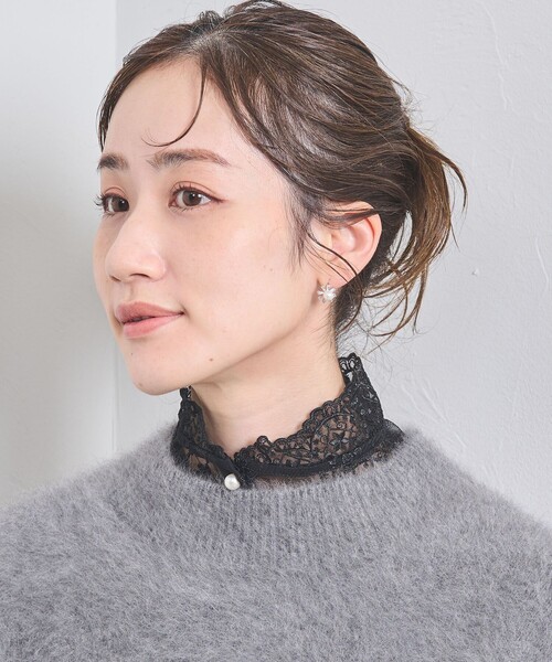 IRIS47（イリスフォーセブン）の「【別注】＜IRIS 47＞レースカラー/付け襟（付け襟・レディース・ブラック/ホワイト・FREE）」の8枚目の写真