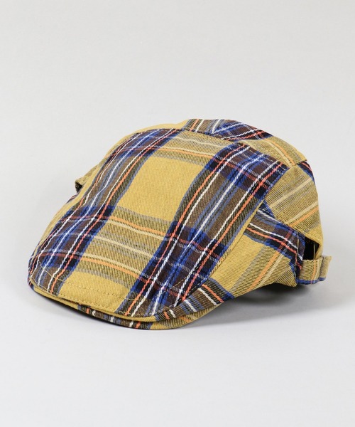 SPINNS（スピンズ）の「チェック柄ハンチング（ハンチング/ベレー帽・レディース・レッド/イエロー・ONESIZE）」の10枚目の写真