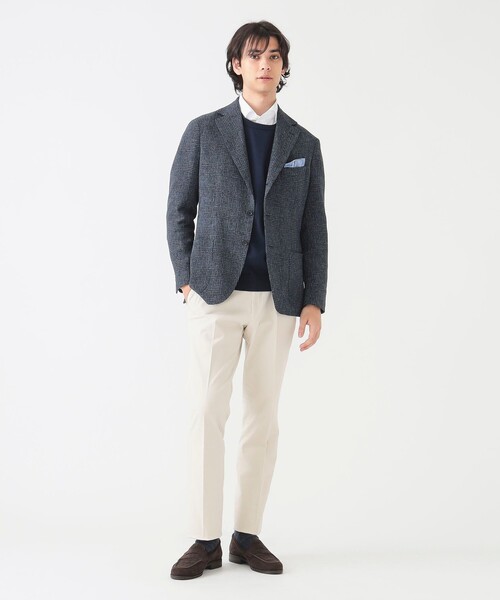 BEAMS HEART(ビームスハート)の「サマーツイード グレインプレイド 3ボタン ジャケット 25SS(S~XL)【ストレッチ】(テーラードジャケット・メンズ・ネイビー・MEDIUM/LARGE/SMALL/X-LARGE)」の10枚目の写真