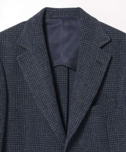 BEAMS HEART(ビームスハート)の「サマーツイード グレインプレイド 3ボタン ジャケット 25SS(S~XL)【ストレッチ】(テーラードジャケット・メンズ・ネイビー・MEDIUM/LARGE/SMALL/X-LARGE)」の7枚目の写真