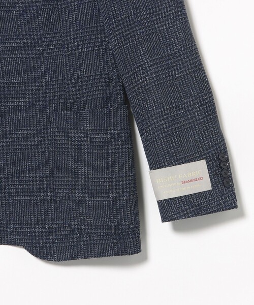 BEAMS HEART(ビームスハート)の「サマーツイード グレインプレイド 3ボタン ジャケット 25SS(S~XL)【ストレッチ】(テーラードジャケット・メンズ・ネイビー・MEDIUM/LARGE/SMALL/X-LARGE)」の6枚目の写真