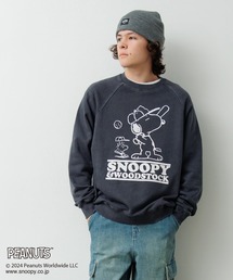 GLAZOS | 【PEANUTS】スヌーピー＆ウッドストック ラグラントレーナー(スウェット)