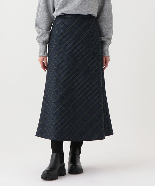 【セール】チェックモールヤーンバイアススカート（スカート）｜Afternoon Tea（アフタヌーンティー）