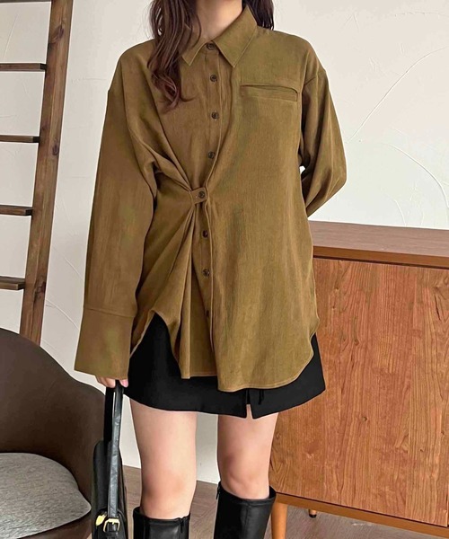 apres jour clair(アプレジュールクレア)の「【apres jour clair】コーデュロイデザインシャツ【ZOZOTOWN限定アイテム】(シャツ/ブラウス・レディース・オリーブ/アイボリー/ボルドー・フリー/X-LARGE)」の3枚目の写真