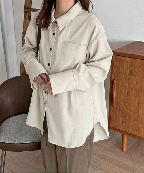 apres jour clair(アプレジュールクレア)の「【apres jour clair】コーデュロイデザインシャツ【ZOZOTOWN限定アイテム】(シャツ/ブラウス・レディース・オリーブ/アイボリー/ボルドー・フリー/X-LARGE)」の14枚目の写真