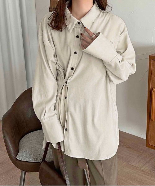 apres jour clair(アプレジュールクレア)の「【apres jour clair】コーデュロイデザインシャツ【ZOZOTOWN限定アイテム】(シャツ/ブラウス・レディース・オリーブ/アイボリー/ボルドー・フリー/X-LARGE)」の7枚目の写真