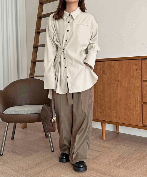 apres jour clair(アプレジュールクレア)の「【apres jour clair】コーデュロイデザインシャツ【ZOZOTOWN限定アイテム】(シャツ/ブラウス・レディース・オリーブ/アイボリー/ボルドー・フリー/X-LARGE)」の9枚目の写真
