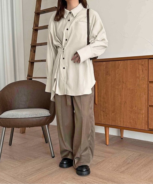 apres jour clair(アプレジュールクレア)の「【apres jour clair】コーデュロイデザインシャツ【ZOZOTOWN限定アイテム】(シャツ/ブラウス・レディース・オリーブ/アイボリー/ボルドー・フリー/X-LARGE)」の10枚目の写真