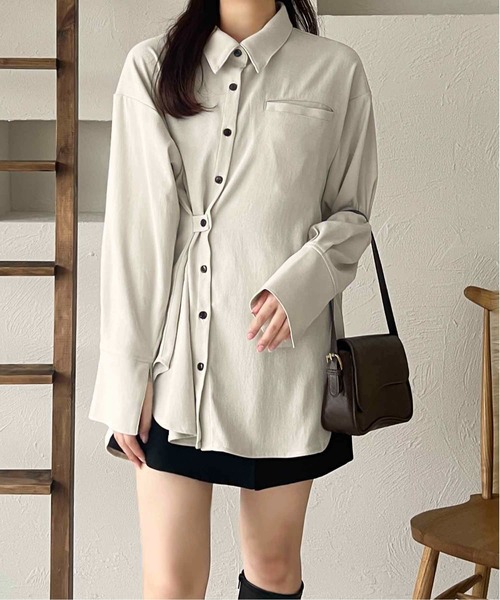 apres jour clair(アプレジュールクレア)の「【apres jour clair】コーデュロイデザインシャツ【ZOZOTOWN限定アイテム】(シャツ/ブラウス・レディース・オリーブ/アイボリー/ボルドー・フリー/X-LARGE)」の4枚目の写真
