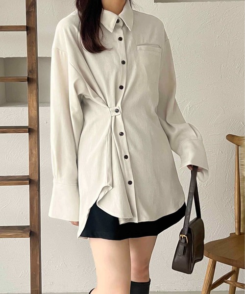 apres jour clair(アプレジュールクレア)の「【apres jour clair】コーデュロイデザインシャツ【ZOZOTOWN限定アイテム】(シャツ/ブラウス・レディース・オリーブ/アイボリー/ボルドー・フリー/X-LARGE)」の5枚目の写真