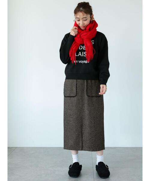 Lugnoncure（ルノンキュール）の「ロゴジャカードニット（ニット/セーター・レディース・モカ/グレー/ブルー/ブラック・F）」の22枚目の写真