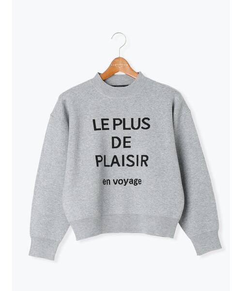 Lugnoncure（ルノンキュール）の「ロゴジャカードニット（ニット/セーター・レディース・モカ/グレー/ブルー/ブラック・F）」の16枚目の写真