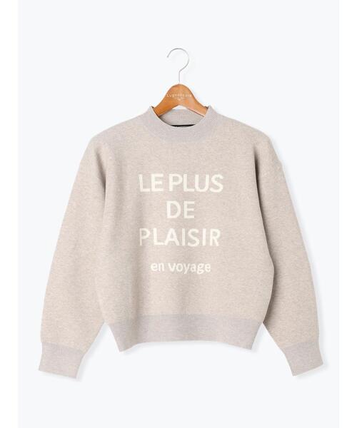 Lugnoncure（ルノンキュール）の「ロゴジャカードニット（ニット/セーター・レディース・モカ/グレー/ブルー/ブラック・F）」の18枚目の写真