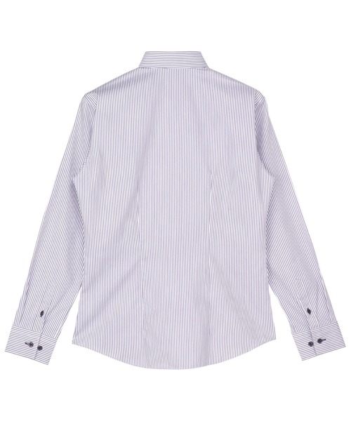 TOKYO SHIRTS(トウキョウシャツ)の「形態安定ノーアイロン ワイド 長袖ビジネスワイシャツ(ビジネスシャツ・レディース・パープル・M/XS/S/L/LL/XL)」の2枚目の写真