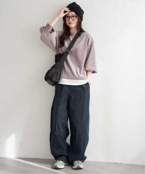 LBC(エルビーシー)の「【お得だ値】ベロアコールフェイクプルオーバー(Tシャツ/カットソー・レディース・チャコールグレー/ピンク/カーキブラウン/モカ・M/L)」の5枚目の写真