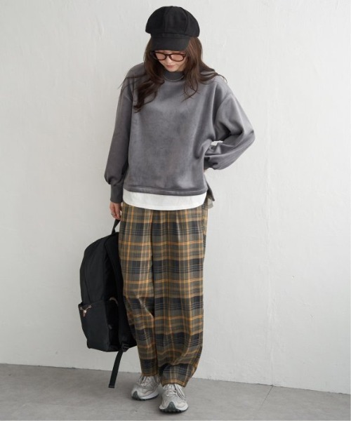 LBC(エルビーシー)の「【お得だ値】ベロアコールフェイクプルオーバー(Tシャツ/カットソー・レディース・チャコールグレー/ピンク/カーキブラウン/モカ・M/L)」の7枚目の写真