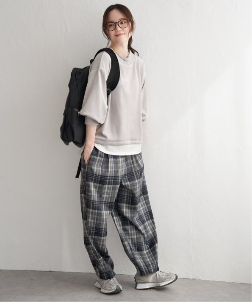 LBC(エルビーシー)の「【お得だ値】ベロアコールフェイクプルオーバー(Tシャツ/カットソー・レディース・チャコールグレー/ピンク/カーキブラウン/モカ・M/L)」の9枚目の写真