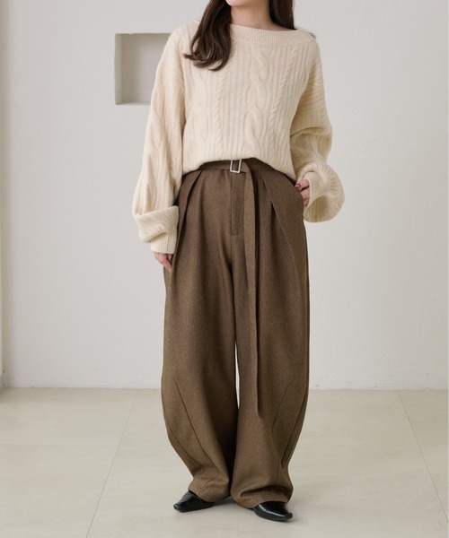 apres jour clair】ウエストデザインカーブパンツ（その他パンツ