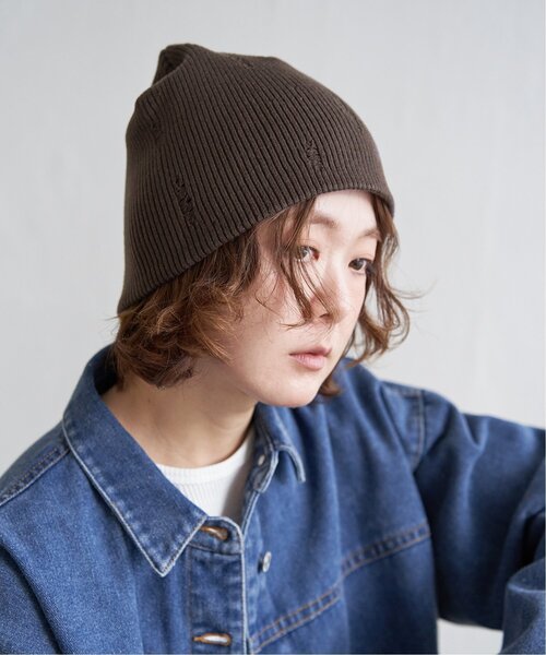 notch.（ノッチ）の「ダメージニットビーニー（ニットキャップ/ビーニー・レディース・ブラック/グレー/ブラウン・ONESIZE）」の4枚目の写真