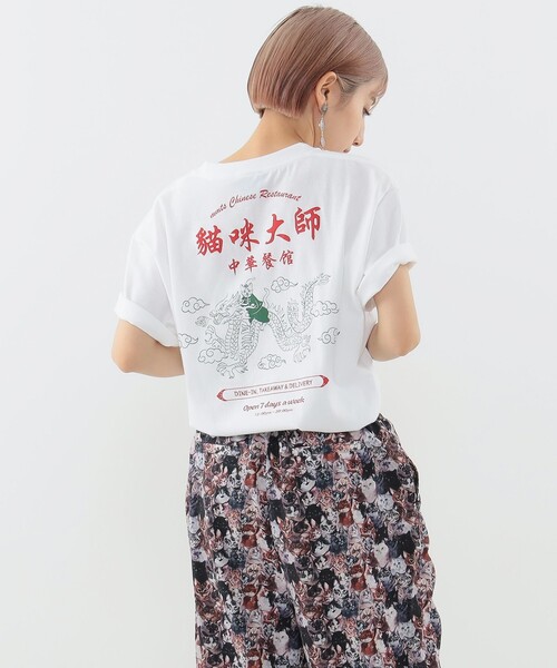 mmts(マミタス)の「中華龍 Tシャツ(Tシャツ/カットソー・レディース・ホワイト/サックスブルー・S/XL/L/M)」の3枚目の写真