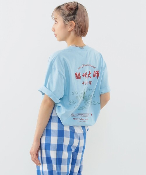 mmts(マミタス)の「中華龍 Tシャツ(Tシャツ/カットソー・レディース・ホワイト/サックスブルー・S/XL/L/M)」の12枚目の写真