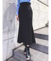 【セットアップ対応】サイドプリーツマーメイドスカート