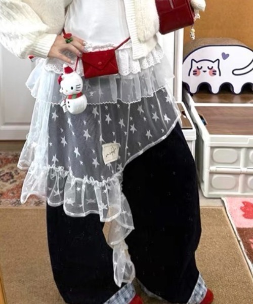 Achic(アシック)の「☆レースラップスカート(スカート・レディース・ホワイト・M)」の3枚目の写真