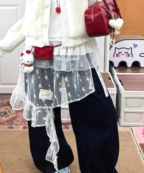 Achic(アシック)の「☆レースラップスカート(スカート・レディース・ホワイト・M)」の7枚目の写真