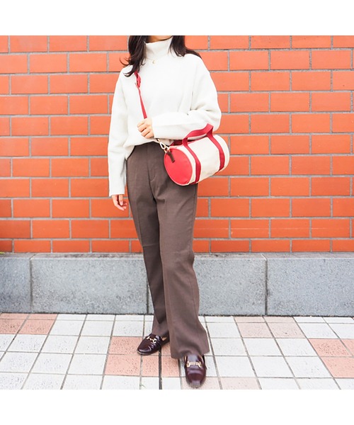 LES TOILES DU SOLEIL(レトワールデュソレイユ)の「tambour bag(タンブール バッグ)(ショルダーバッグ・レディース・レッド/アイボリー/ブラック・フリー)」の18枚目の写真