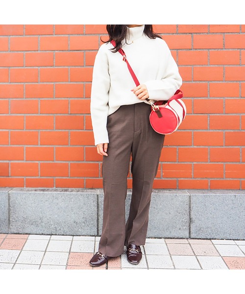 LES TOILES DU SOLEIL(レトワールデュソレイユ)の「tambour bag(タンブール バッグ)(ショルダーバッグ・レディース・レッド/アイボリー/ブラック・フリー)」の19枚目の写真